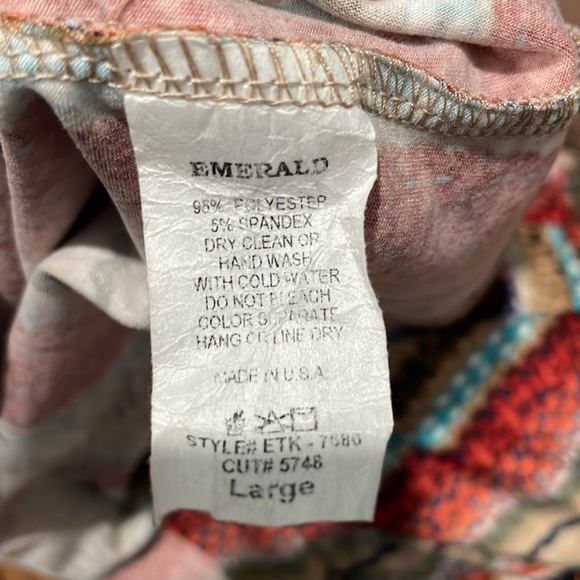 Women’s Multicolor Striped Criss-Cross Front Shorts Romper With Pockets Size L - Picture 4 of 4